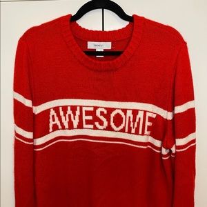 Forever 21 red “Awesome” sweater